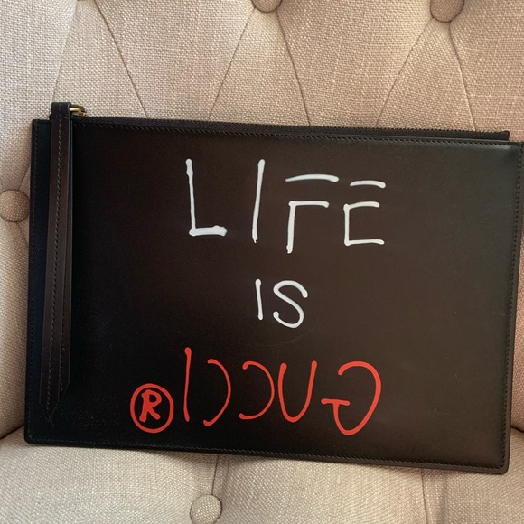Authentic Life is Gucci- Gucci Ghost Clutch - Picture 1 of 10
